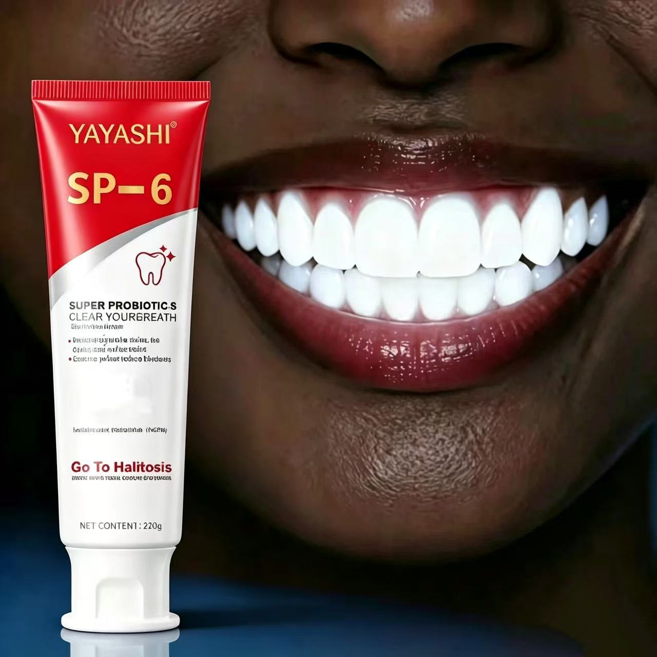 Teeth Whitening Treatment - ยาสีฟันโปรไบโอติก Sp-6 สูตรไวท์เทนนิ่ง กลิ่นมิ้นท์ ลมหายใจสดชื่น ทำความสะอาดล้ำลึก