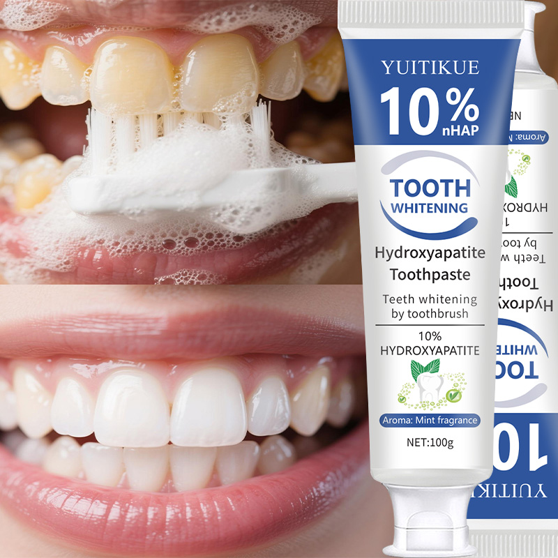 Teeth Whitening Treatment - ยาสีฟัน YUITIKUE 10% NHAP ไฮดรอกซีอะพาไทต์ 100