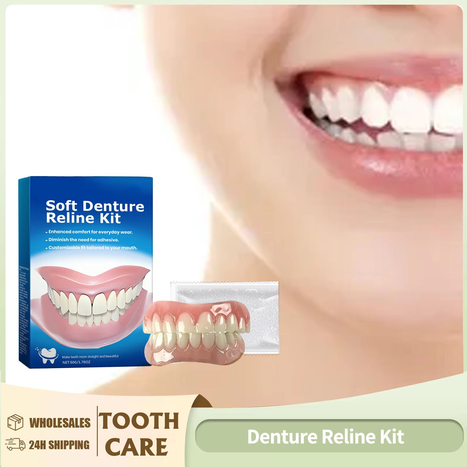 Teeth Whitening With Braces - ชุดซ่อมฟันปลอม ซิลิโคนไลเนอร์ ฟันปลอมแบบนิ่ม ซิลิโคนสำหรับฟอกสีฟัน ครอบฟัน รีเทนเนอร์