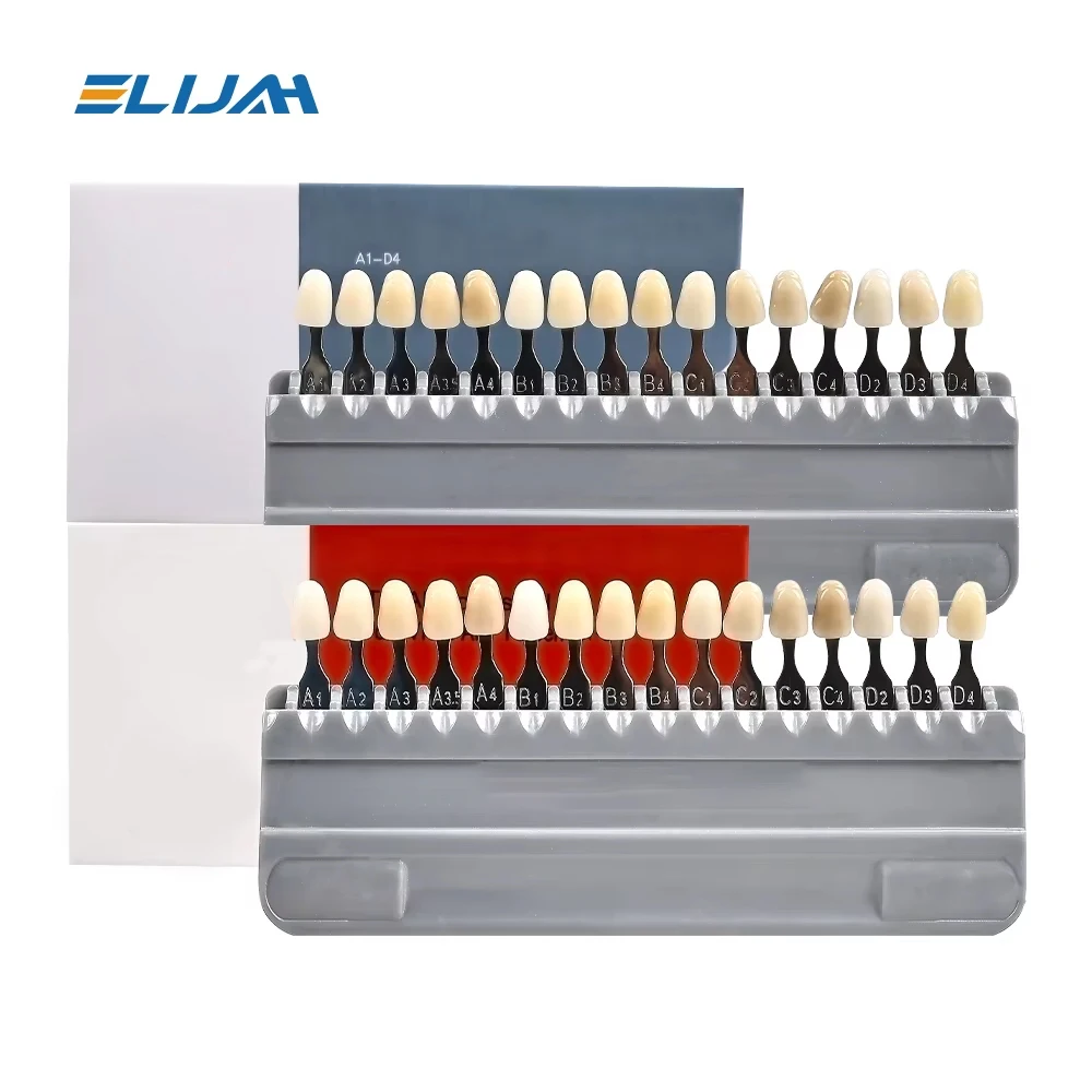 Teeth Whitening Shade Guide - แผ่นเปรียบเทียบสีฟันสำหรับการฟอกสีฟัน ELIJAH Master Dental Bleach Shade
