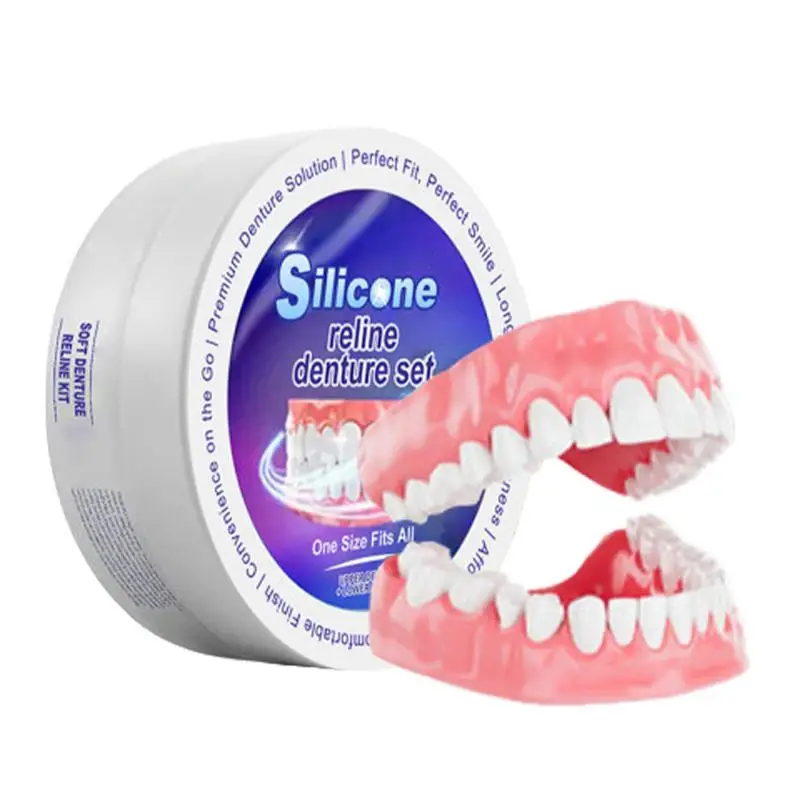 Teeth Whitening With Braces - ซิลิโคนชุดฟันปลอม Fit ชั่วคราวจัดฟันฟันปลอมฟันปลอม Oral Hygiene Care