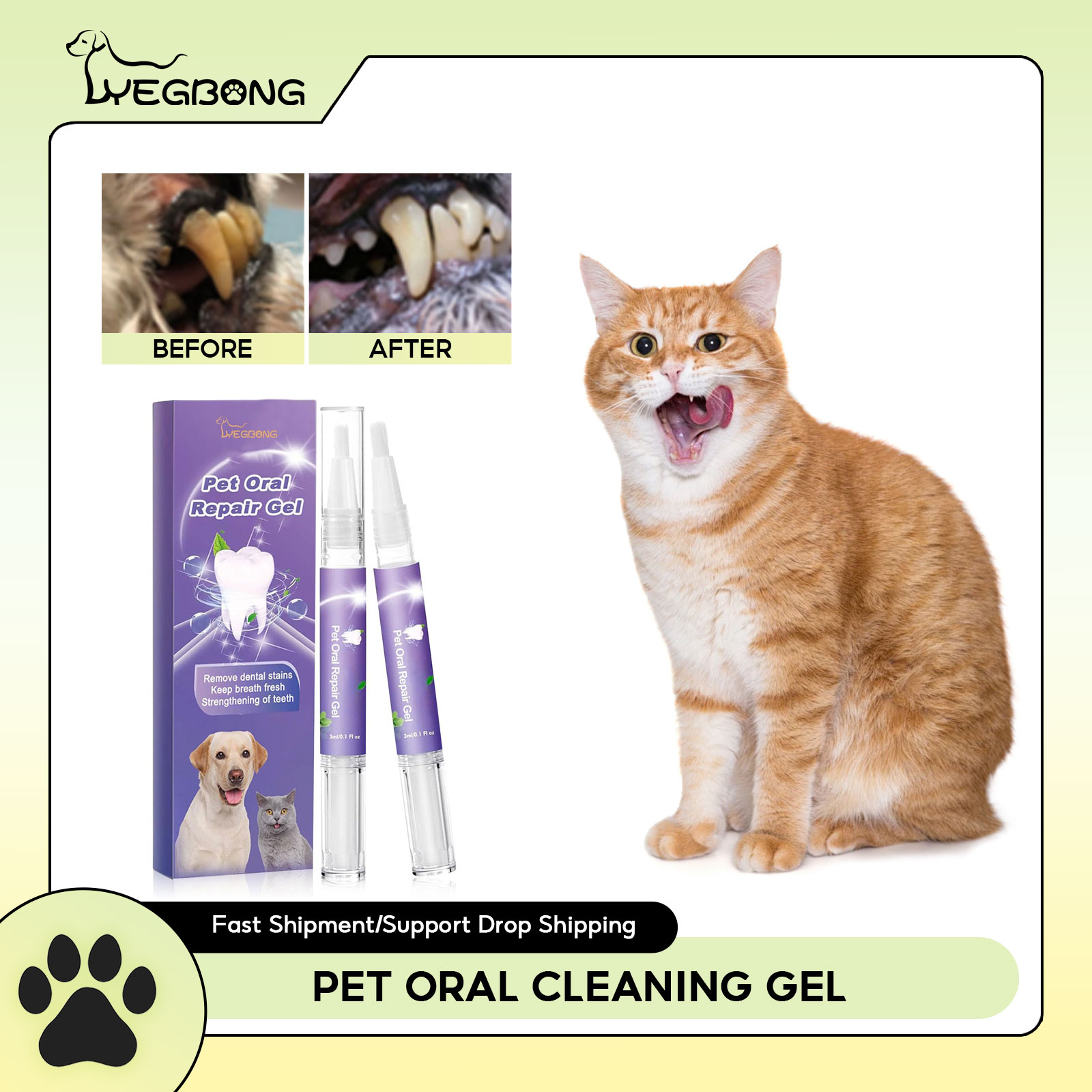 Teeth Whitening With Hydrogen Peroxide - สัตว์เลี้ยง Oral Repair GEL Puppy Tartar