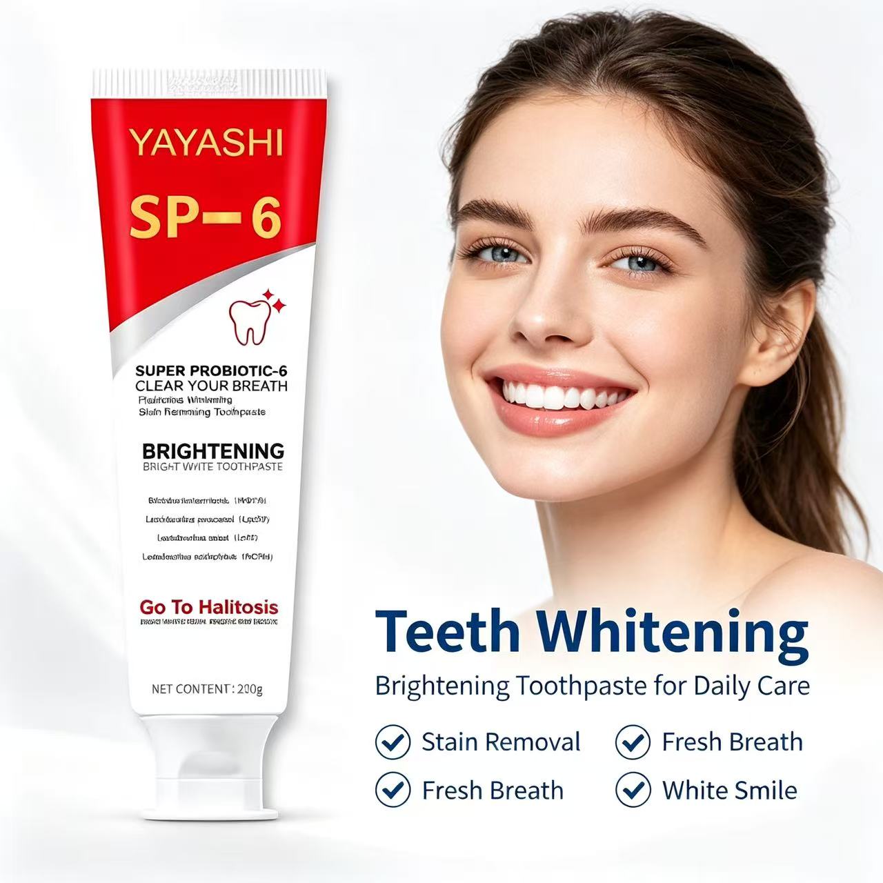 ยาสีฟันโปรไบโอติก Sp-6 สูตรไวท - Teeth Whitening Treatment บทวิจารณ์และราคา
