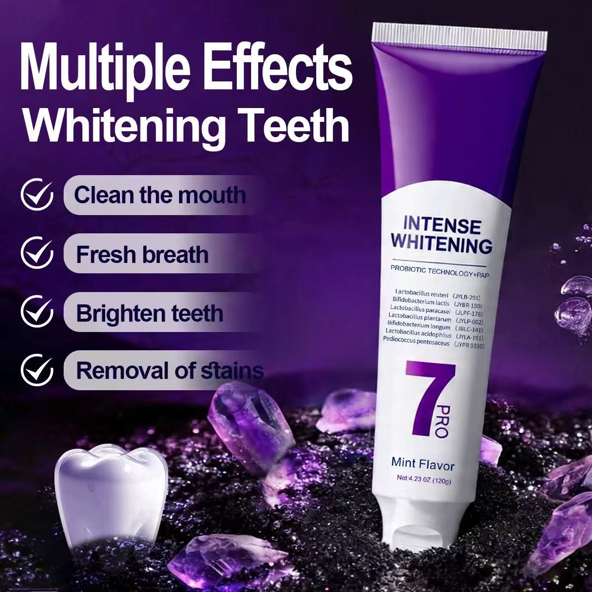 7-โปร โปรไบโอติก ไวท์เทนนิ่ง ท - Teeth Whitening Treatment บทวิจารณ์และราคา