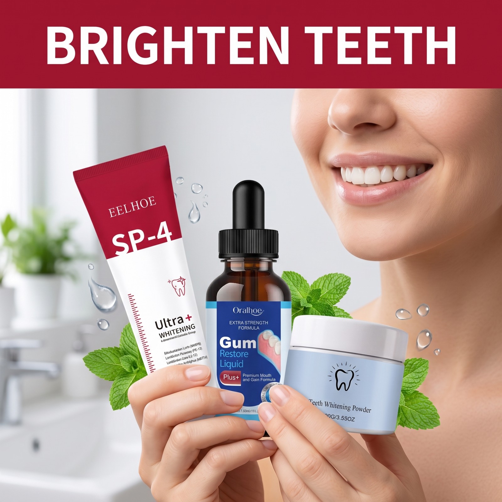 ชุดดูแลช่องปาก คอมโบเซ็ต ยาสีฟ - Teeth Whitening Gels บทวิจารณ์และราคา