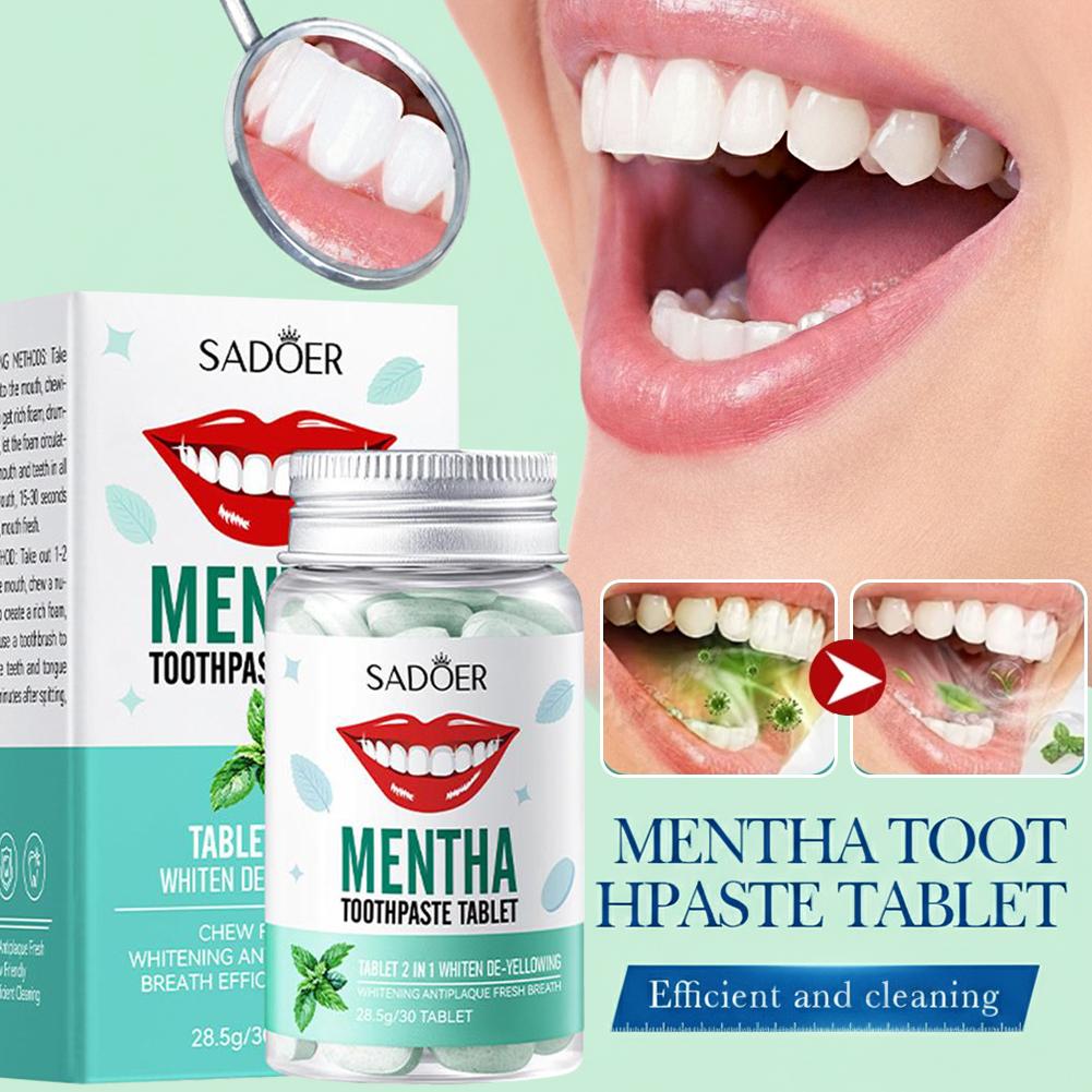 30 ชิ้น ยาสีฟันแบบเม็ด ฟอกสีฟั - Teeth Whitening Treatment บทวิจารณ์และราคา