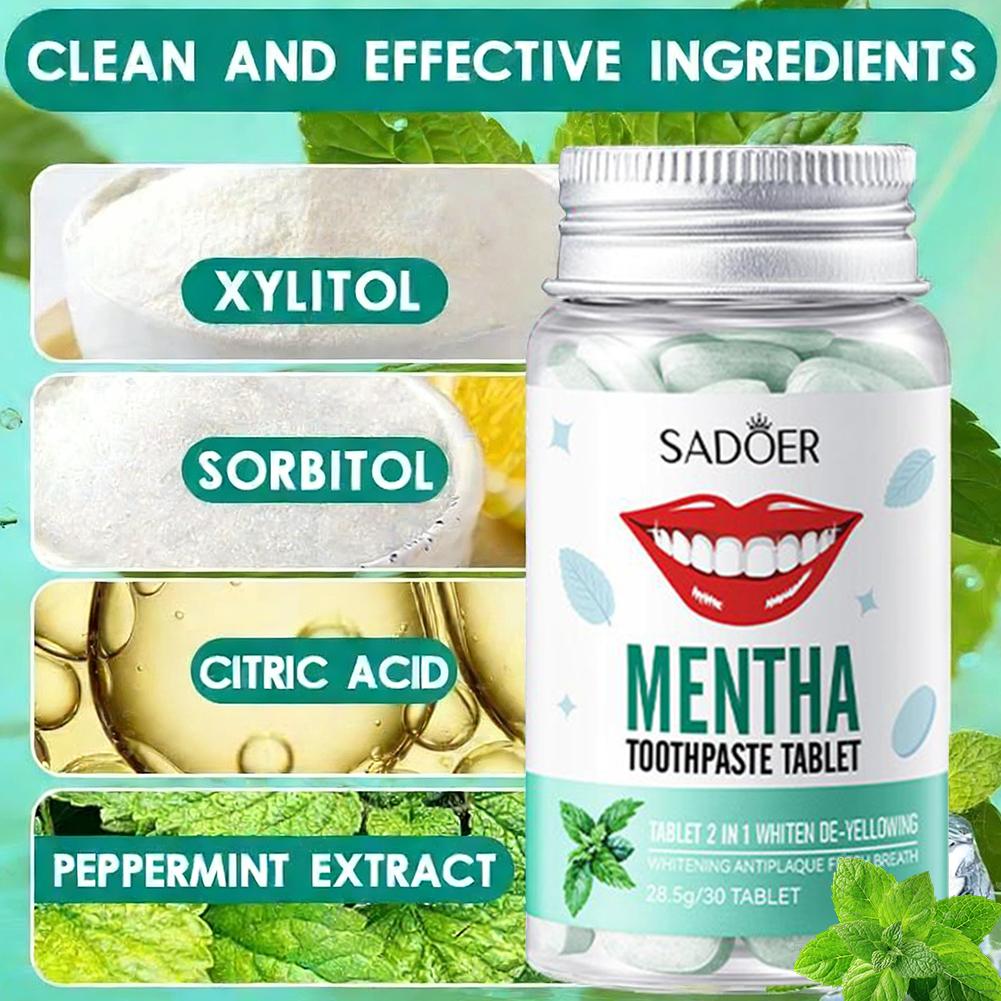 30 ชิ้น ยาสีฟันแบบเม็ด ฟอกสีฟั - Teeth Whitening Treatment บทวิจารณ์และราคา