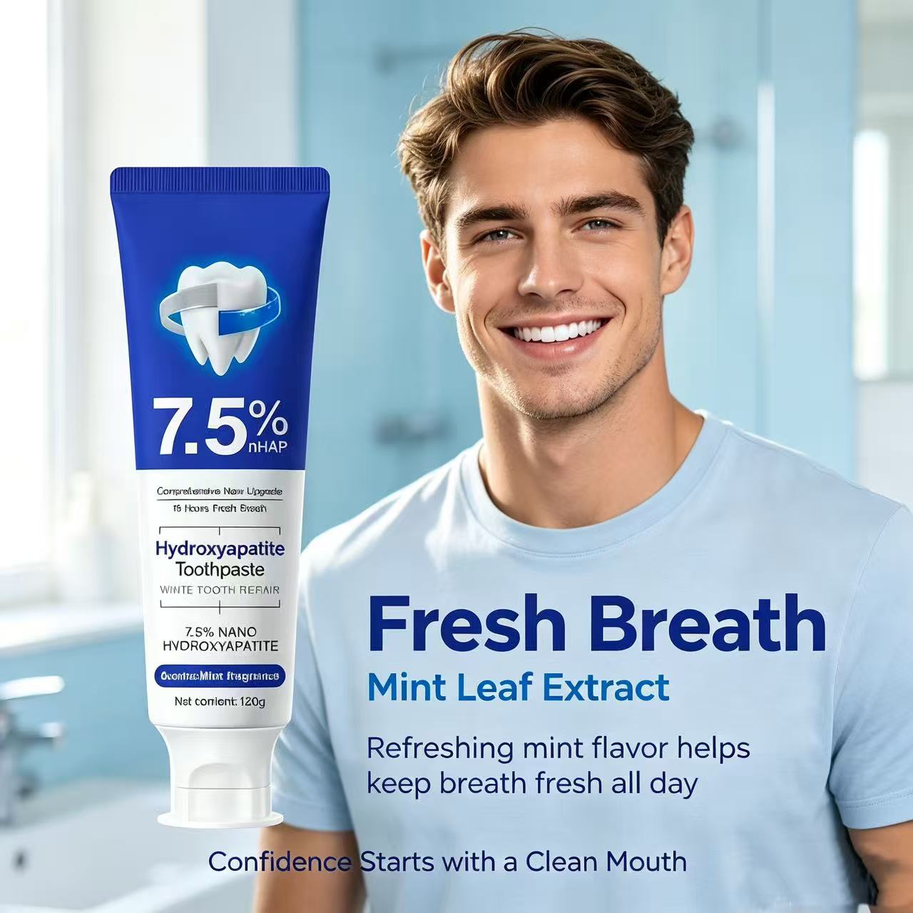 7.5%นาโนไฮดรอกซีอะพาไทต์ยาสีฟั - Teeth Whitening Treatment บทวิจารณ์และราคา