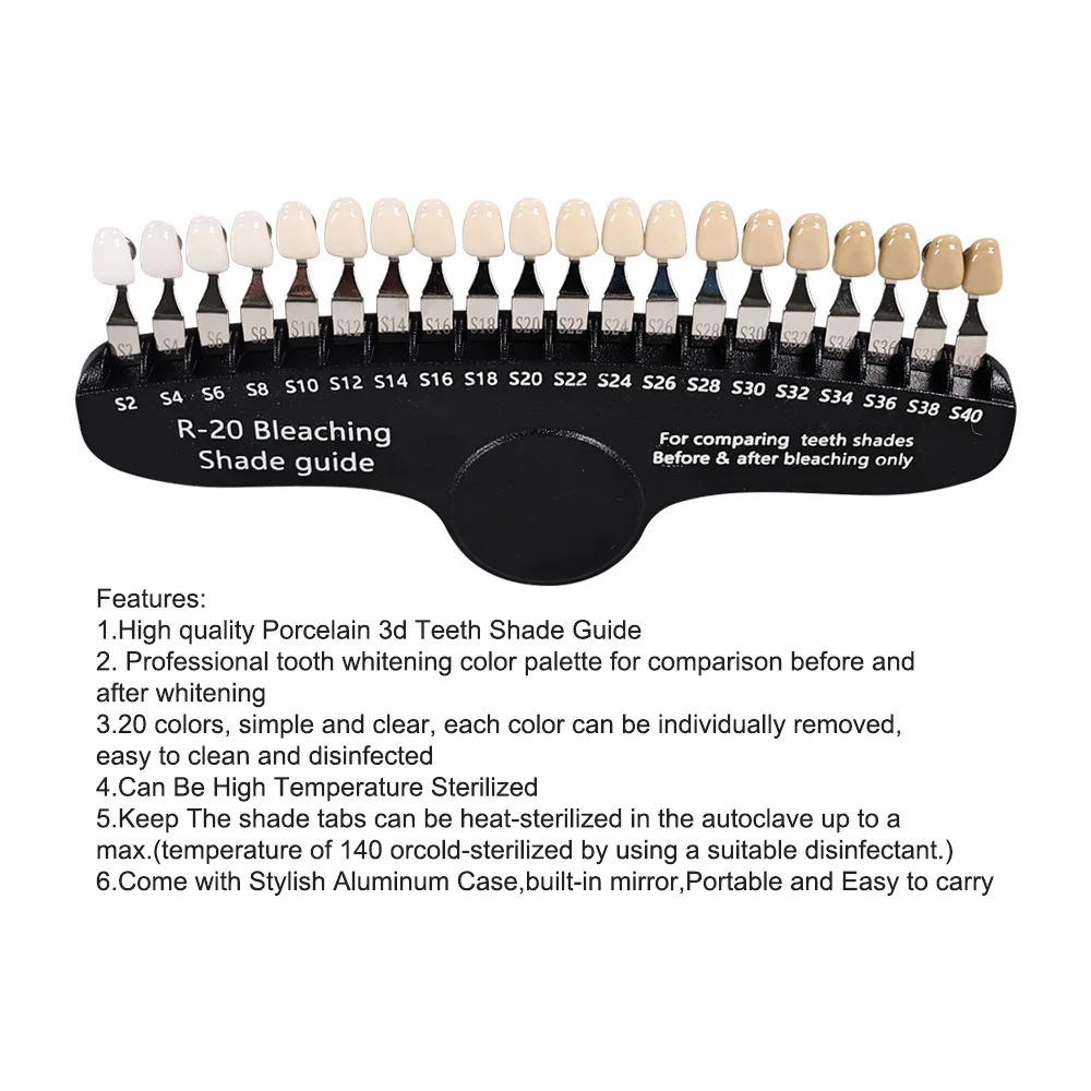 ELIJAH R-20 Bleaching Shade ท่ - Teeth Whitening Shade Guide บทวิจารณ์และราคา