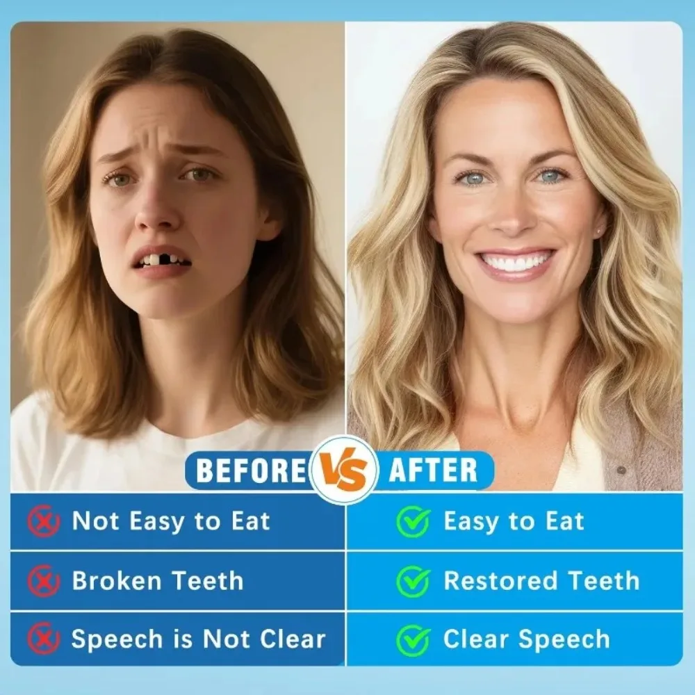 ฟันปลอมครบชุด ฟันปลอมแบบติดแน่ - Teeth Whitening For Braces บทวิจารณ์และราคา