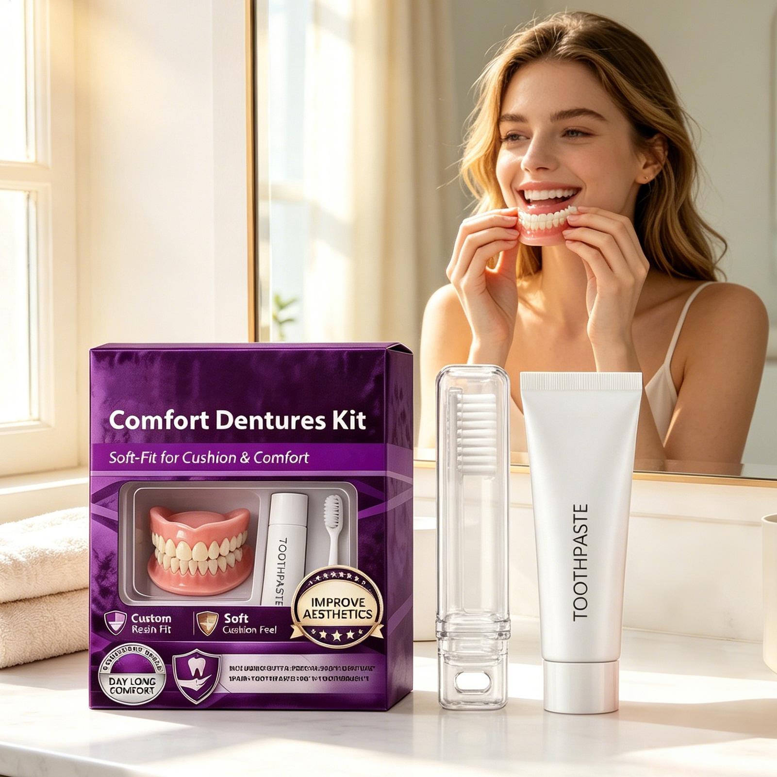 ชุดฟันปลอมซิลิโคนธรรมชาติครบชุ - Teeth Whitening For Braces บทวิจารณ์และราคา