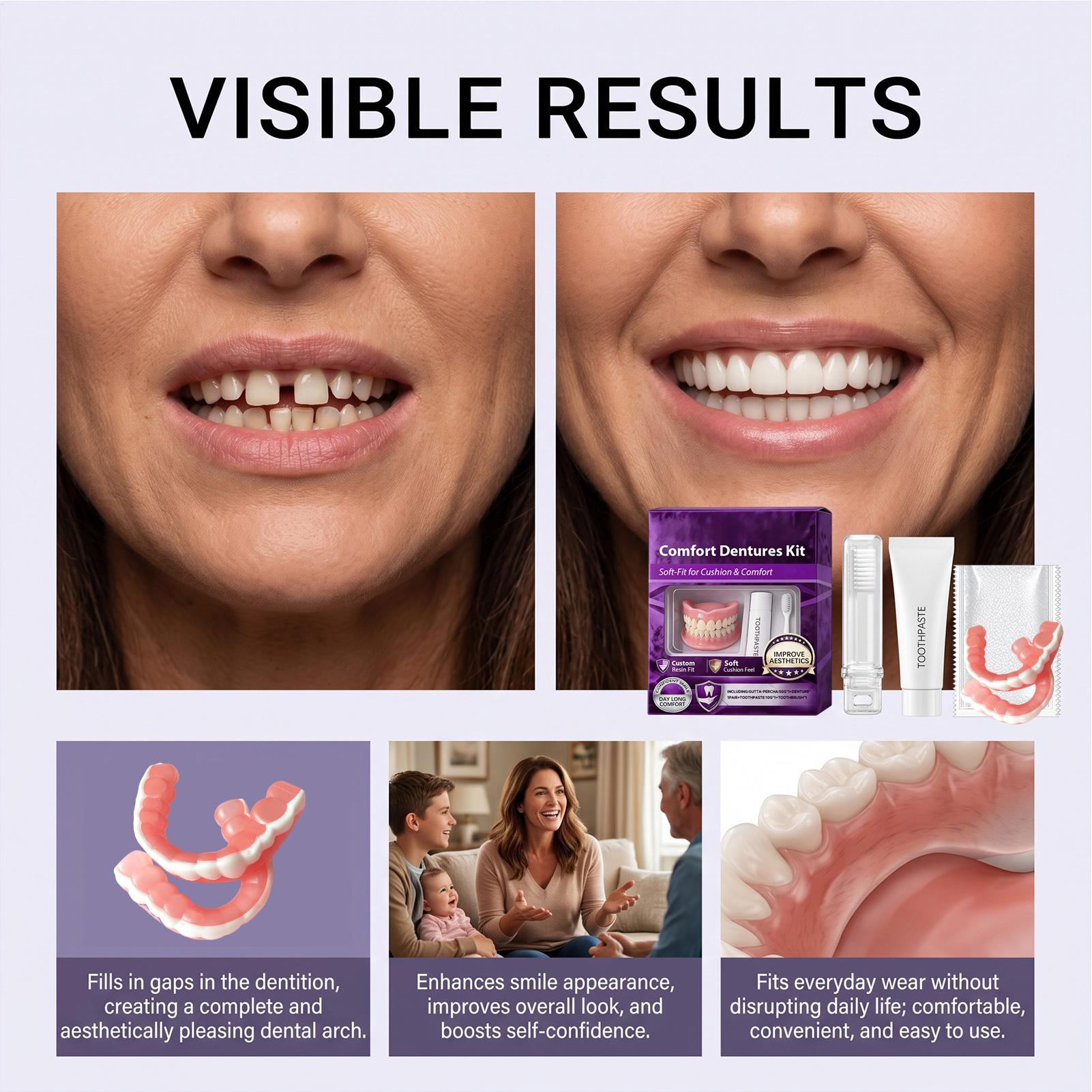 ชุดฟันปลอมซิลิโคนธรรมชาติครบชุ - Teeth Whitening For Braces บทวิจารณ์และราคา