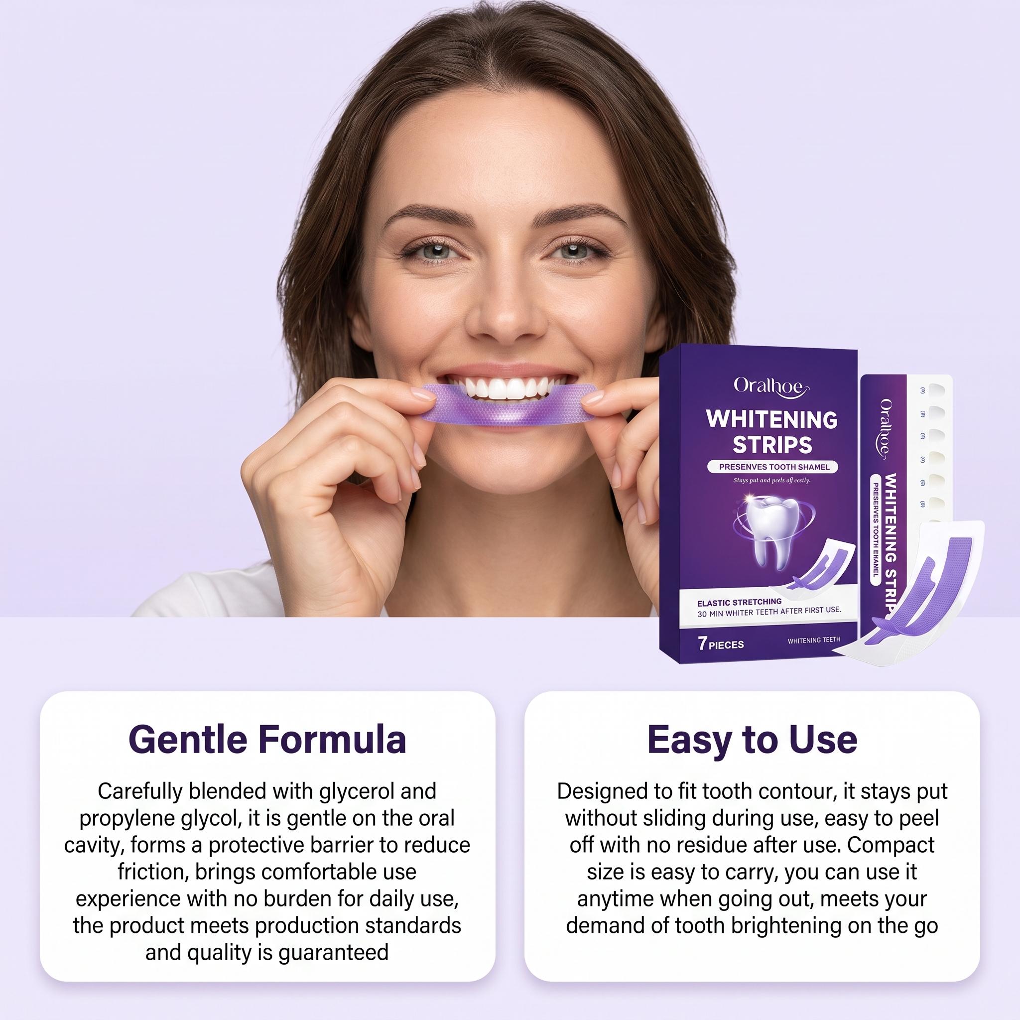 แผ่นฟอกฟันขาวสีม่วง สูตรอ่อนโย - Teeth Whitening Shade Guide บทวิจารณ์และราคา